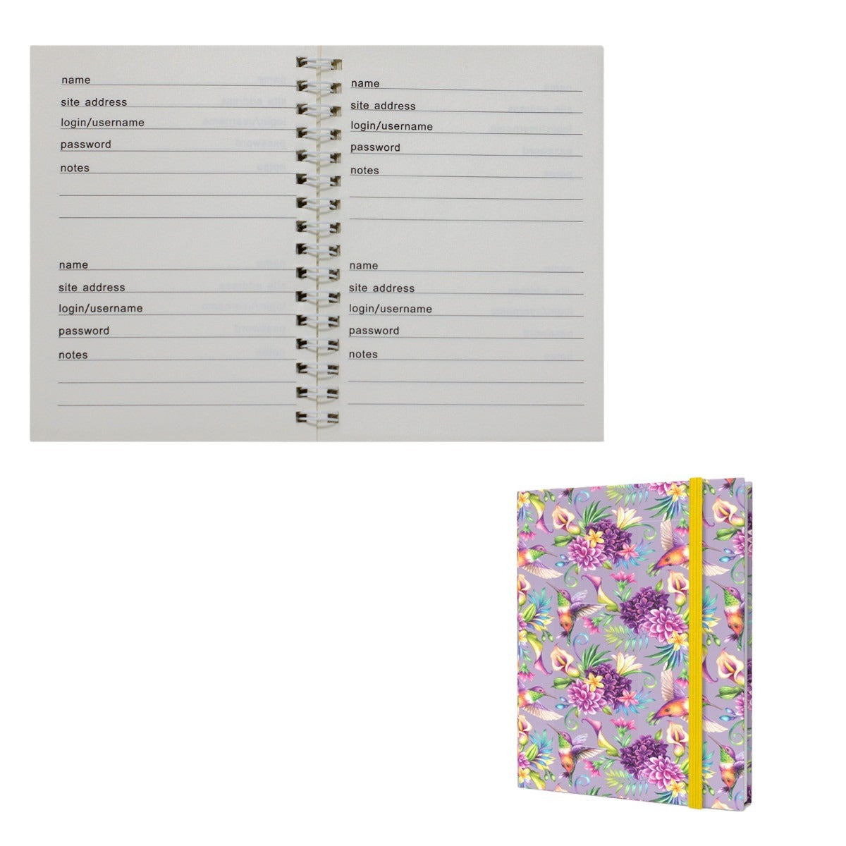Password + Username Log Book | Hummingbirds