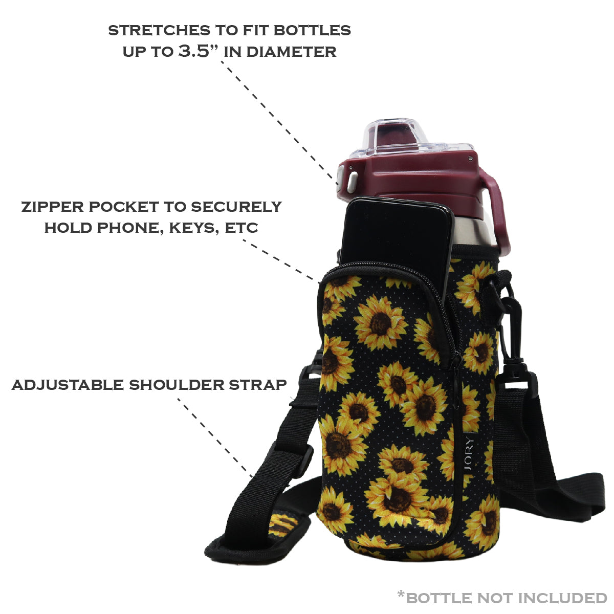 Cross Body Bag Bottle Holder | Sunflower
