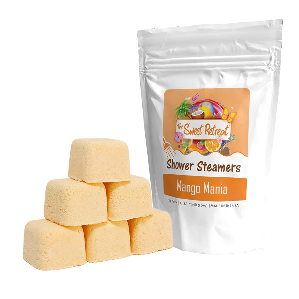 Sweet Retreat Fun & Fruity Shower Steamers (6-Pack) | Mango Mania