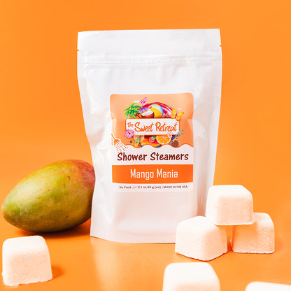 Sweet Retreat Fun & Fruity Shower Steamers (6-Pack) | Mango Mania