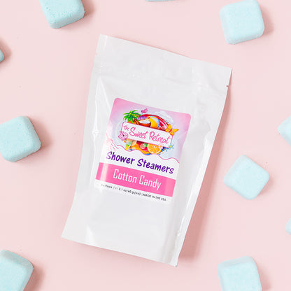 Sweet Retreat Fun & Fruity Shower Steamers (6-Pack) | Cotton Candy
