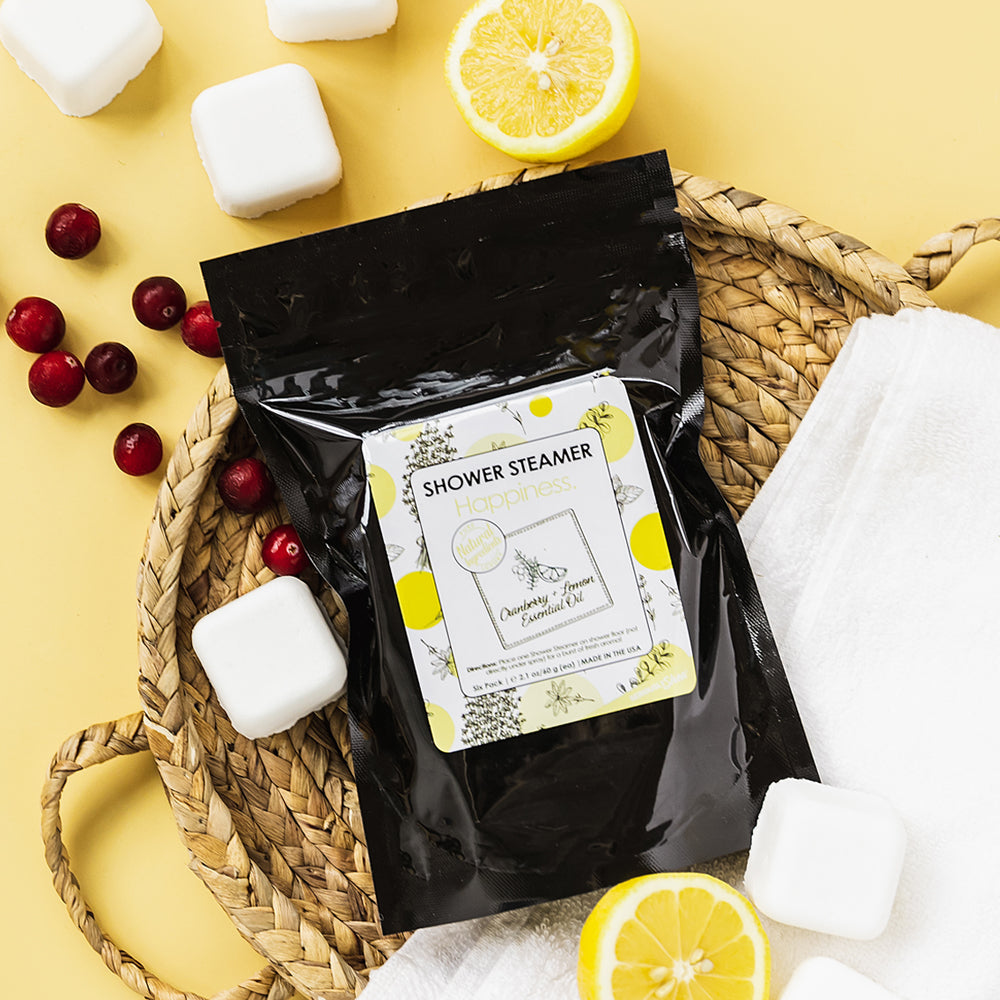 Aromatherapy Shower Steamers (6-pack) | Happiness (Cranberry + Lemon)