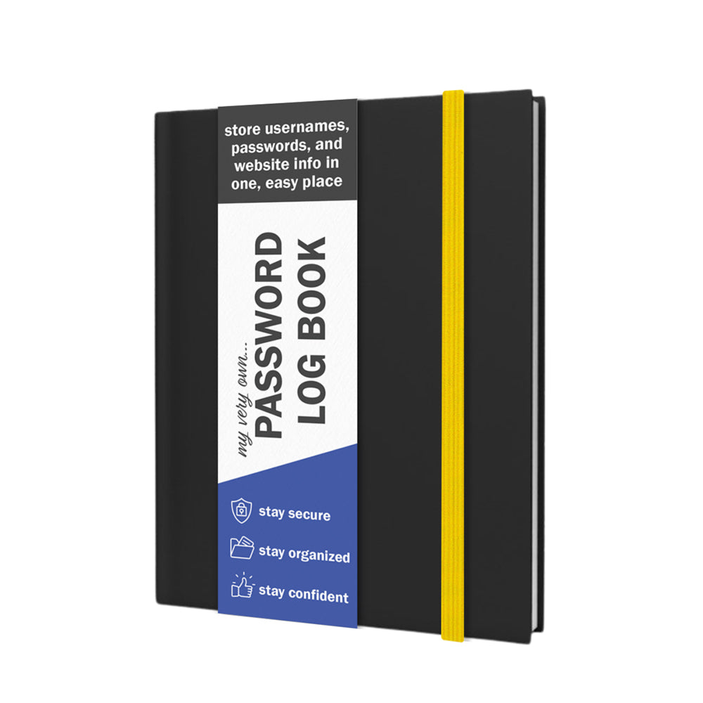 Password + Username Log Book | Black