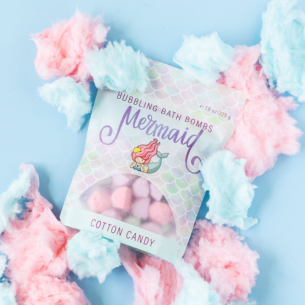 Bubbling Bath Bombs | Mermaid (Cotton Candy)