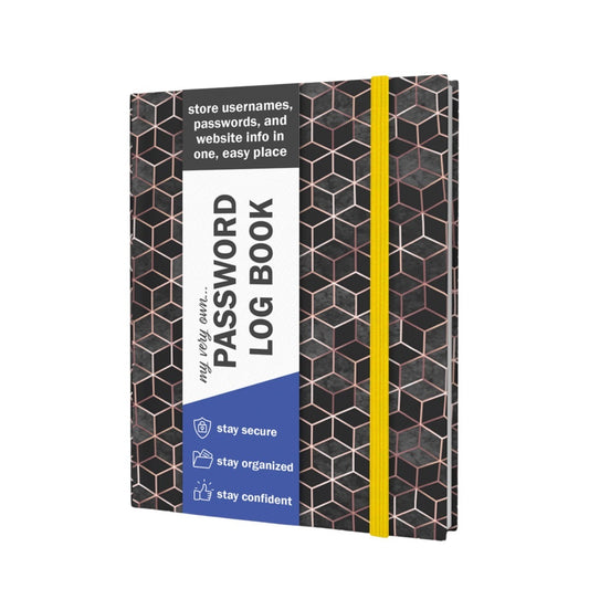 Password + Username Log Book | Charcoal Cubes