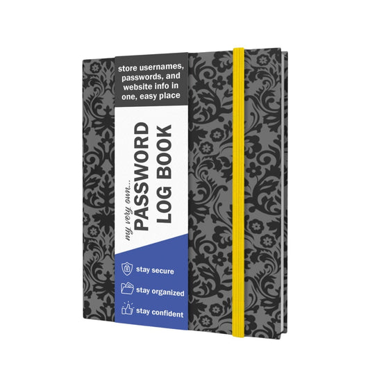 Password + Username Log Book | Grey Damask