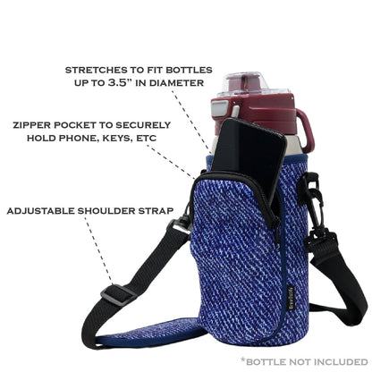 Cross Body Bag Bottle Holder | Denim